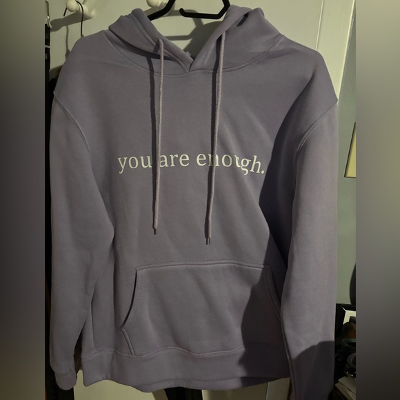 Tops - Purple Hoodie with Positive Message